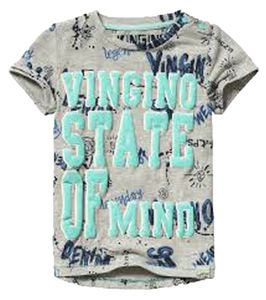 VINGINO crew neck shirt cool kids´ t-shirt with striking graffiti print gray