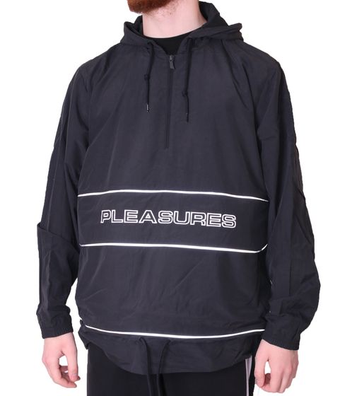 Reebok Classic Pleasures anorak very loose pullover jacket with large pockets black