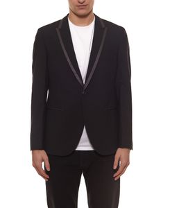 GUIDO MARIA KRETSCHMER veste 1 bouton Veste modulable de haute qualité pour homme style smoking noir