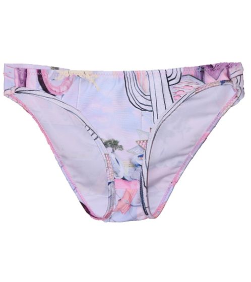 Molo Nula panties comfortable children´s bikini bottoms with ruffles white / pink