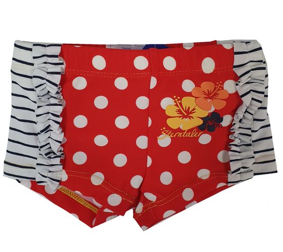 Sterntaler Bade-Panty gemütliche Kinder Shorts mit Blumen Rot/ Weiß