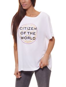 DOROTHEE SCHUMACHER Go for the next Star T-shirt chemise d´été cool pour femmes avec imprimé blanc