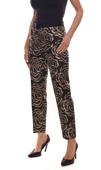 GUIDO MARIA KRETSCHMER jacquard trousers stylish ladies fabric trousers  with glitter effect black