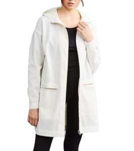 LANGERCHEN Harlyn Long jacket wonderful ladies summer coat for reversible vegan white
