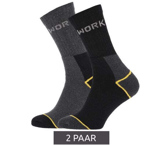 Lot de 2 chaussettes de travail STAPP bas thermiques noir/gris