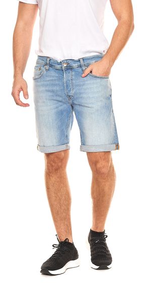 JACK & JONES Men´s Short Shorts Jeans Trousers Rick Original Light Blue