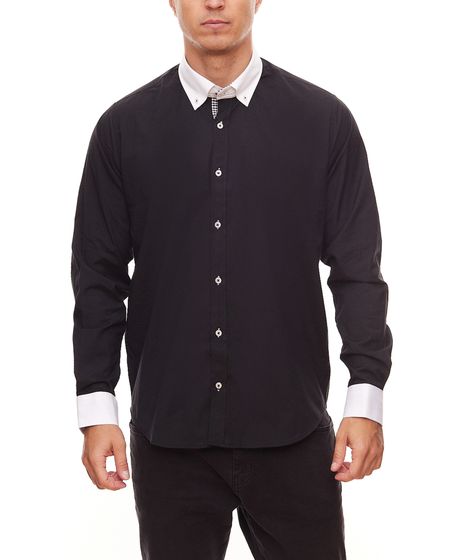 RUSTY NEAL Men´s Button Down Shirt Black