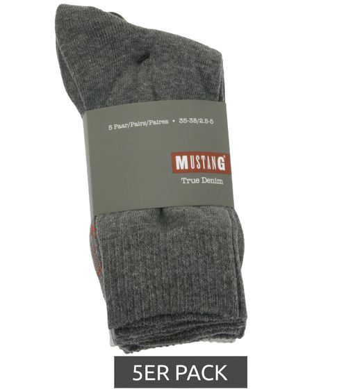Pack of 5 MUSTANG everyday socks leisure stockings grey