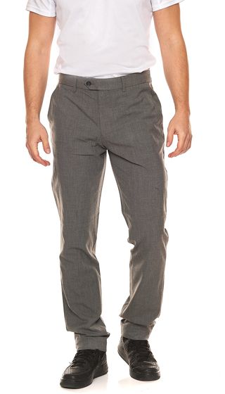 SELECTED HOMME Pantalon Business Homme Pantalon Tissu Slim-Carlo Flex Structure Gris