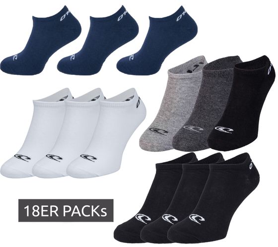 18 paires de chaussettes baskets O´Neill femmes, hommes & enfants blanc, noir, bleu 730003