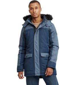 BLEND Herren Winter-Parka dicke Jacke Mikael mit abnehmbarem Kunstpelz Blau BLEND Herren Winter-Parka dicke Jacke Mikael mit abnehmbarem Kunstpelz Blau