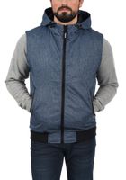 BLEND Herren Softshell-Weste Outdoor-Weste in Melange-Optik Nelo Blau BLEND Herren Softshell-Weste Outdoor-Weste in Melange-Optik Nelo Blau