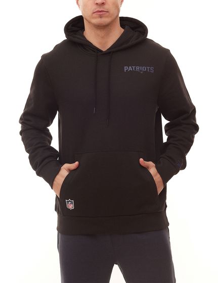 NEW ERA New England Patriots NFL Logo Outline Men's Pullover Hoodie with Back Print 12827140 Black