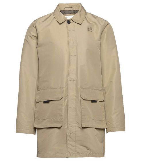 REDEFINED REBEL Mario men s coat light transitional jacket with large pockets beige/green