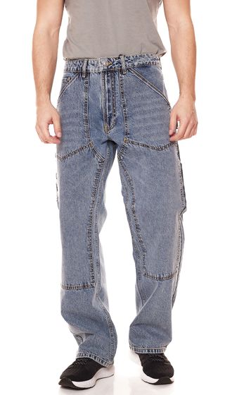 STONES Mr. Wayne Herren Stonewashed-Jeans locker geschnittene Hose 10014-10030 036 Hellblau