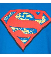DC Comics Pyjama Superman pour homme avec grand logo sur la poitrine Bleu/gris DC Comics Pyjama Superman pour homme avec grand logo sur la poitrine Bleu/gris
