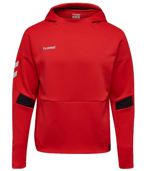 Hummel Tech Move Poly men s hoodie sporty hooded sweater made of elastic knit 200017-3062 Red