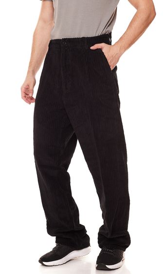 STONES Mr. Dean Men's Corduroy Trousers Relaxed Tapered Fit Leisure Trousers 15004 20047 Black