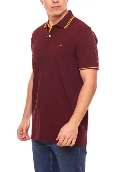 SELECTED HOMME Men's polo shirt Haze Sport 16082841 sustainable cotton wine red