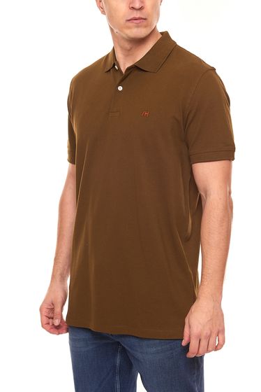 SELECTED HOMME sustainable men s cotton polo men Haze 16082841 olive green