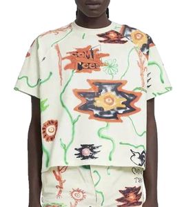 Converse x Come Tees Floral Triangle Tee Men's and Women's Floral Print Casual Shirt 10023506-A01 Yellow