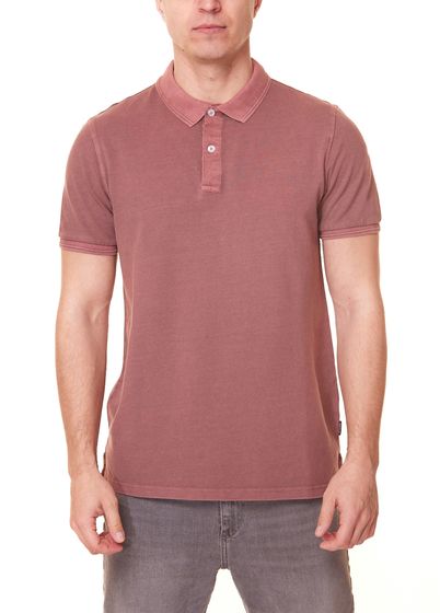 ONLY & SONS Travis Slim Washed Men's Polo Shirt 22021769 Dark Dusty Pink