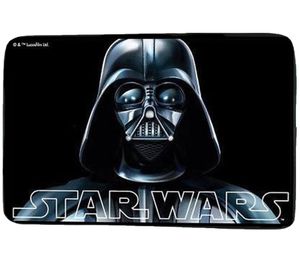 Disney Star Wars Doormat Soft Door Mat With Non-Slip Backing 60x40 cm Black