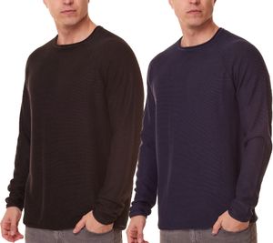 ONLY & SONS Dextor Men's Cotton Jumper Comfortable Knit Jumper 22016131 Navy or Black ONLY & SONS Dextor Men's Cotton Jumper Comfortable Knit Jumper 22016131 Navy or Black