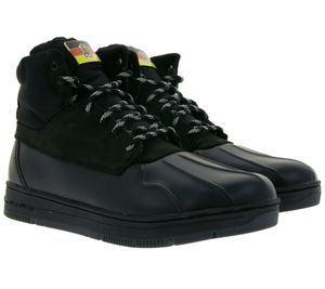 K1X | Kickz X Dandy Diary shellduck High-Top Echtleder-Sneaker-Boots mit Deutschland-Applikation 5163-0500/0001 Schwarz