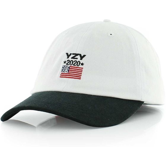 Kreem YZY 2020 Two Tone USA Flag Dad Baseball Cap 9171-5001/0101 Blanc/Noir