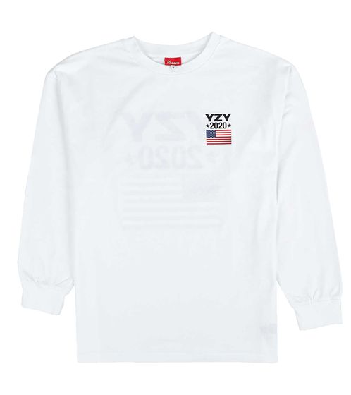Kreem YZY 2020 Authentic Pull en coton à manches longues pour homme 9171-2600/1100 Blanc