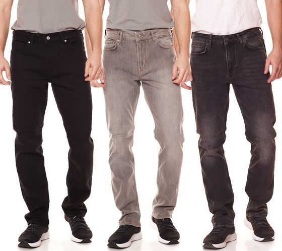 Pantalon denim homme STONES Mr. Eastwood pantalon jeans 5 poches noir, gris ou anthracite