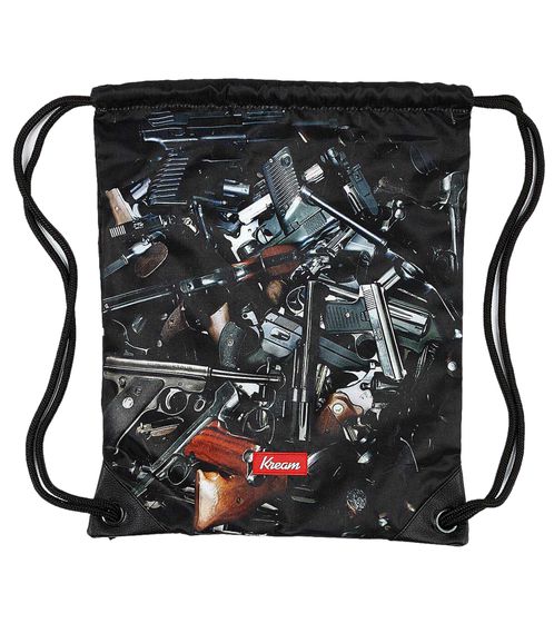 Kreem School Bag Turn-Beutel mit Waffen-Muster Trainings-Beutel 9152-5617/8800 Bunt