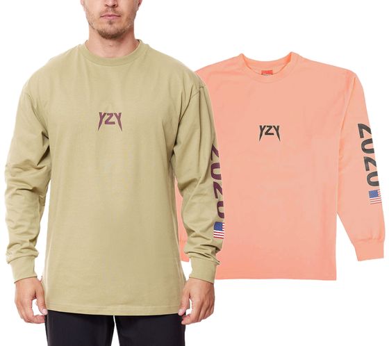 Kreem YZY 2020 Authentic Men's Cotton Longsleeve 9171-2601 Apricot or Olive Green