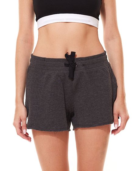 short de survêtement femme pantalon d'été, certifié OEKO-TEX®, gris foncé