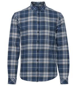 BLEND shirt men's checked shirt sustainable cotton shirt 20712500 194024 blue/white
