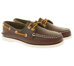 SPERRY Wms Authentic Original 2-Eye Women's Genuine Leather Boat Shoes 9195017 Brown