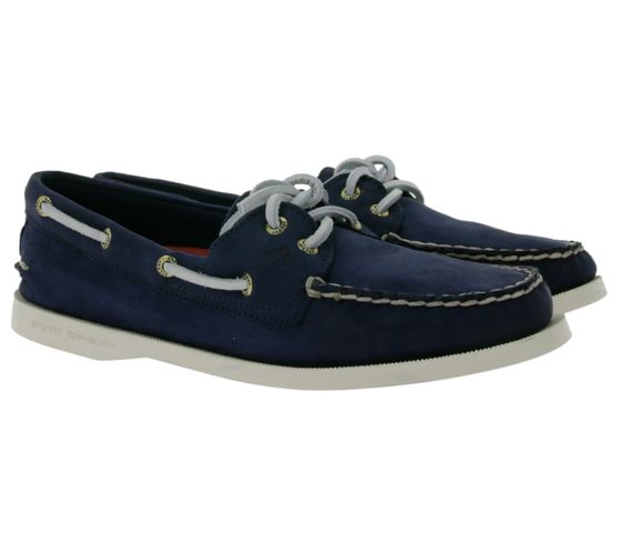 SPERRY Wms Authentic Original 2-Eye Women's Genuine Leather Boat Shoes STS81162 Blue