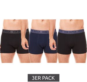 Pack of 3 Von Dutch Origi Men s Boxer Shorts Underwear VD/1/BCX3/ORIGI3 Black