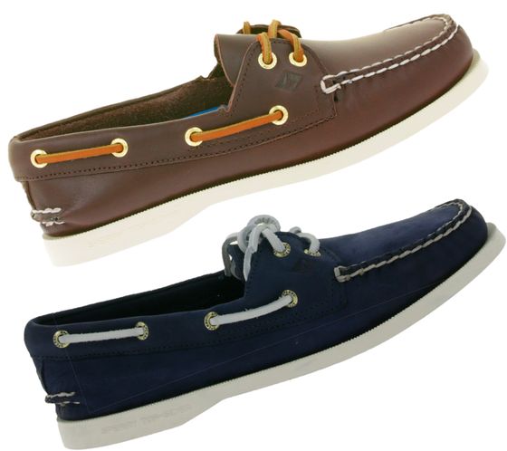 SPERRY Wms Authentic Original 2-Eye Ladies Real Leather Boat Shoes Sailing Shoes in different colors