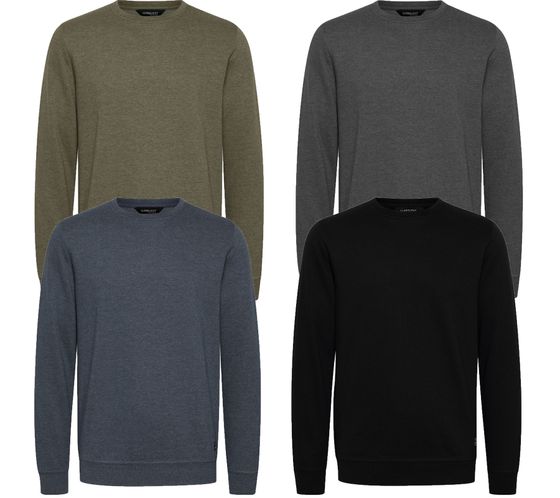 11 PROJECT Garrett CrewNeck Herren Freizeit-Pullover melierter Sweater 21300786-ME Grau, Grün, Blau oder Schwarz