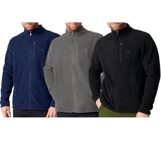 DANISH ENDURANCE men's sustainable fleece jacket Oeko-Tex certified 154000 Black, Blue or Grey