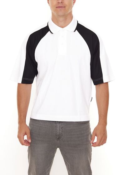 McFORSUM Men's Polo Shirt with CoolFit Golf Shirt 3273L991 White-Black
