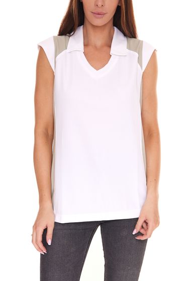 Chemise sous les aisselles pour femme PGA TOUR avec col chemise chemise de sport avec CoolFit 3508904 blanc-beige