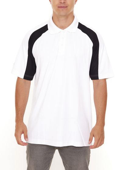 PGA TOUR Herren Polo-Shirt mit CoolFit Golf-Hemd 3508899 Weiß-Schwarz