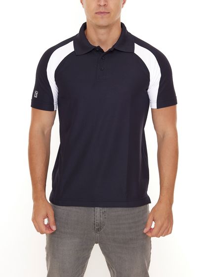 PGA TOUR Men s Polo Shirt with CoolFit Golf Shirt 3508849 Navy White
