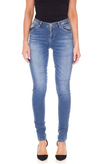LTB Dores Damen Slim Fit Denim-Hose Mom-Jeans mit Undamaged-Wash 51394 14947 53235 Blau