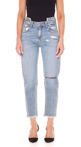 LTB Yoana women s high waist trousers in a damaged look mom jeans with fringes 51172 13899 50906 blue LTB Yoana women s high waist trousers in a damaged look mom jeans with fringes 51172 13899 50906 blue