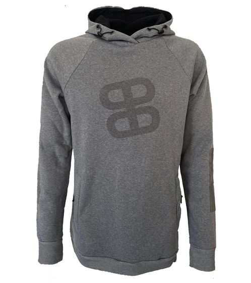 Planet Sports Long Tech men s hoodie mottled hooded sweater with logo print PS120029-853 grey