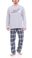 AM Legend men s pajama set 2-piece checked pajamas IAN MPJ 23 navy/light grey AM Legend men s pajama set 2-piece checked pajamas IAN MPJ 23 navy/light grey